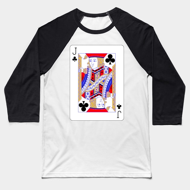 Jack of Clubs Baseball T-Shirt by Ziggy's